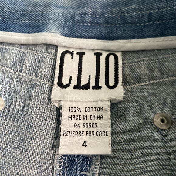 Clio Embroidered Jean Mini Skirt Women Size 4 Boho Folk Indie Hippie Free Spirit - Picture 5 of 5